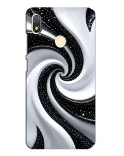 Чехол для TECNO POP 3 с картинкой «Черно-белая спираль»