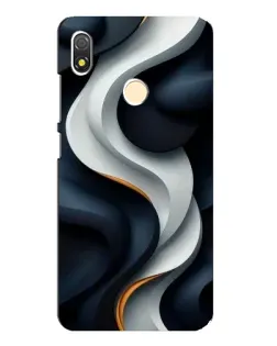 Чехол для TECNO POP 3 с картинкой «Объемные черно-белые ленты»
