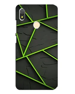 Чехол для TECNO POP 3 с картинкой «Зеленые геометрические линии»