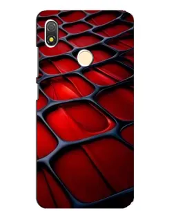 Чехол для TECNO POP 3 с картинкой «Красная глянцевая сетка»
