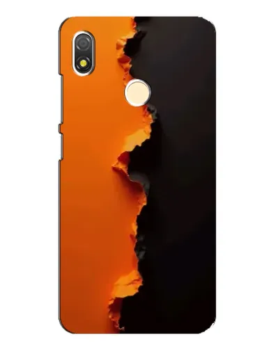 Чехол для TECNO POP 3 с картинкой «Оранжевый разлом» Чехол для TECNO POP 3 с картинкой «Оранжевый разлом»