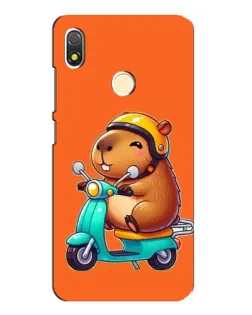 Чехол для TECNO POP 3 с картинкой «Капибара на скутере»