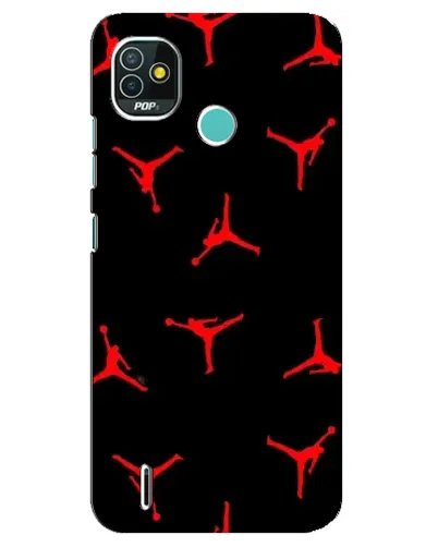 Чохол для TECNO Pop 4 LTE з картинкою «Jordan Red Pattern»