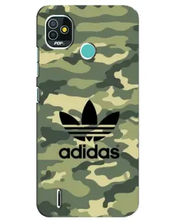 Чохол для TECNO Pop 4 LTE з картинкою «Мілітарі стиль Adidas»