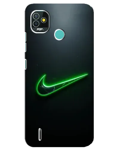 Чохол для TECNO Pop 4 LTE з картинкою «Неоновий контур Nike»