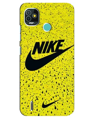 Чохол для TECNO Pop 4 LTE з картинкою «Жовтий текстурний Nike»