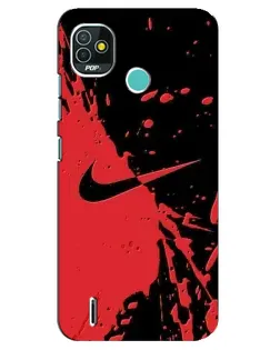 Чохол для TECNO Pop 4 LTE з картинкою «Червоні бризки Nike»