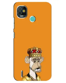 Чохол для TECNO Pop 4 LTE з картинкою «Золота мавпа Bored Ape» Чохол для TECNO Pop 4 LTE з картинкою «Золота мавпа Bored Ape»