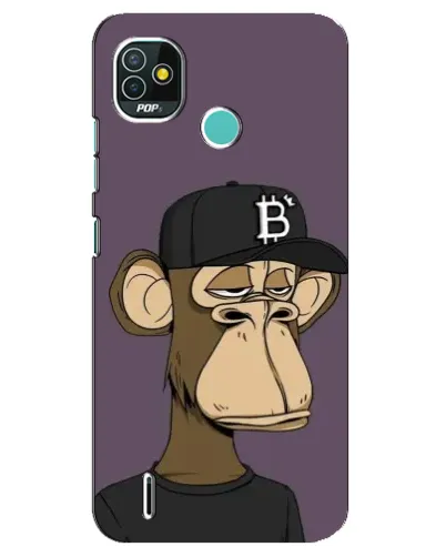 Чехол для TECNO Pop 4 LTE с картинкой «Bored Ape в кепке» Чехол для TECNO Pop 4 LTE с картинкой «Bored Ape в кепке»