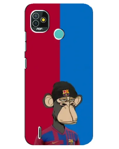 Чехол для TECNO Pop 4 LTE с картинкой «Bored Ape — фанат Барсы» Чехол для TECNO Pop 4 LTE с картинкой «Bored Ape — фанат Барсы»