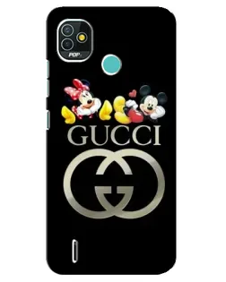 Чохол для TECNO Pop 4 LTE з картинкою «Gucci — герої Disney»