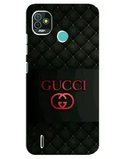 Чохол для TECNO Pop 4 LTE з картинкою «Gucci — стьобаний чорний»