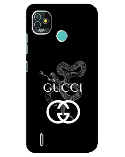 Чохол для TECNO Pop 4 LTE з картинкою «Gucci — срібна змія»