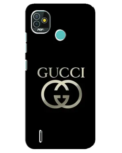 Чехол для TECNO Pop 4 LTE с картинкой «Gucci — золото на черном» Чехол для TECNO Pop 4 LTE с картинкой «Gucci — золото на черном»