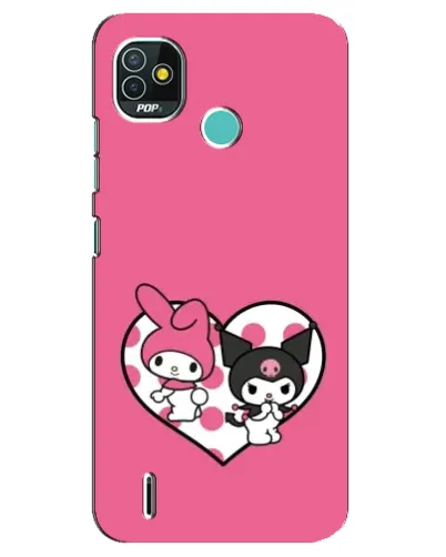 Чохол для TECNO Pop 4 LTE з картинкою «Kuromi та My Melody»