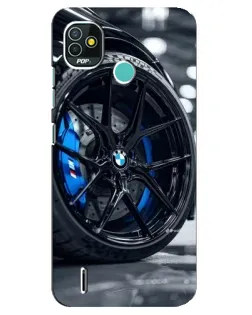 Чохол для TECNO Pop 4 LTE з картинкою «Колесо BMW зблизька»