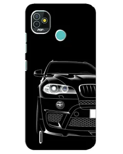 Чохол для TECNO Pop 4 LTE з картинкою «Темний силует BMW»