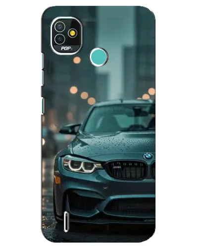 Чохол для TECNO Pop 4 LTE з картинкою «BMW у вогнях міста»