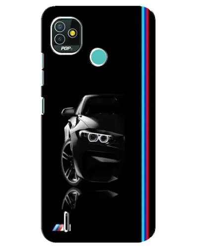 Чохол для TECNO Pop 4 LTE з картинкою «Силует BMW в темряві»