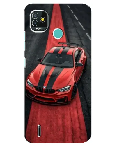 Чохол для TECNO Pop 4 LTE з картинкою «BMW на червоній доріжці»