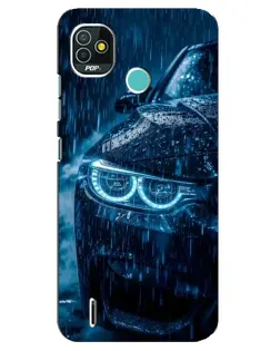 Чохол для TECNO Pop 4 LTE з картинкою «BMW під дощем»