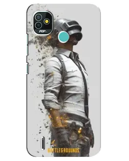 Чохол для TECNO Pop 4 LTE з картинкою «PUBG — боєць у пилу»