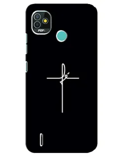 Чехол для TECNO Pop 4 LTE с картинкой «Тонкий крест»
