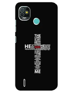 Чехол для TECNO Pop 4 LTE с картинкой «Текстовый крест»