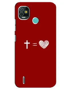 Чехол для TECNO Pop 4 LTE с картинкой «Уравнение любви»