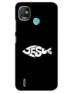 Чехол для TECNO Pop 4 LTE с картинкой «Рыба Jesus»
