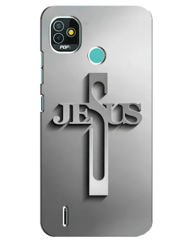 Чохол для TECNO Pop 4 LTE з картинкою «Металевий хрест Jesus» Чохол для TECNO Pop 4 LTE з картинкою «Металевий хрест Jesus»