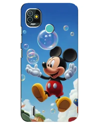 Чохол для TECNO Pop 4 LTE з картинкою «Mickey та мильні бульбашки»