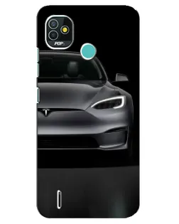 Чохол для TECNO Pop 4 LTE з картинкою «Tesla Model S Look»