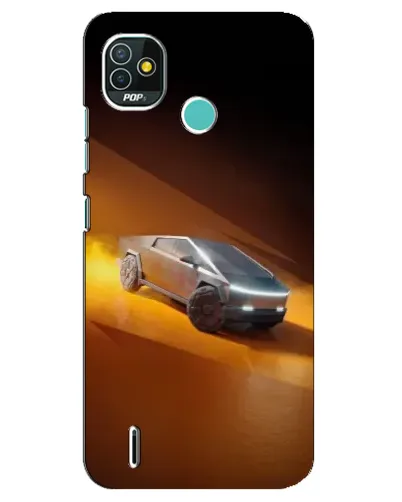 Чохол для TECNO Pop 4 LTE з картинкою «Cybertruck у пустелі»