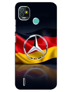 Чохол для TECNO Pop 4 LTE з картинкою «Mercedes — прапор Німеччини»