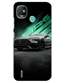 Чохол для TECNO Pop 4 LTE з картинкою «Темний Mercedes AMG»