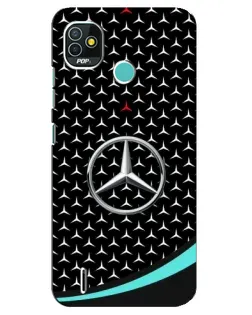 Чохол для TECNO Pop 4 LTE з картинкою «Mercedes — бірюзовий акцент»