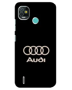Чохол для TECNO Pop 4 LTE з картинкою «Audi — золотий логотип»