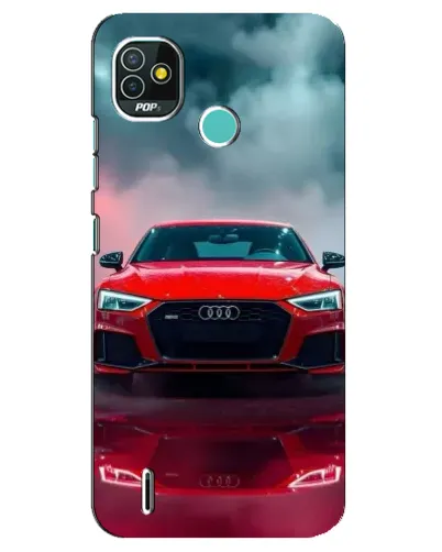 Чохол для TECNO Pop 4 LTE з картинкою «Audi RS — червоний стиль»