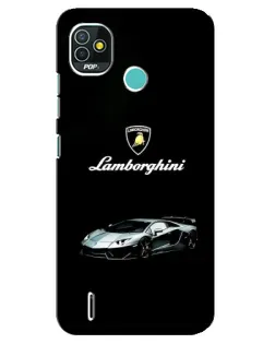 Чохол для TECNO Pop 4 LTE з картинкою «Логотип Lamborghini класика»