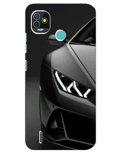 Чохол для TECNO Pop 4 LTE з картинкою «Lamborghini фари деталізація»