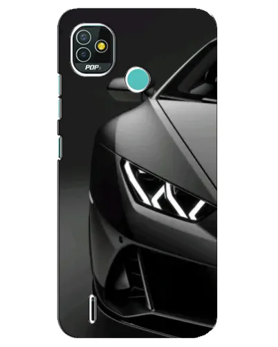 Чехол для TECNO Pop 4 LTE с картинкой «Lamborghini фары детализация»