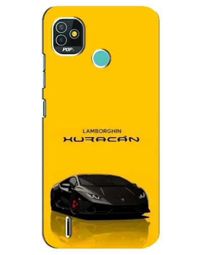 Чехол для TECNO Pop 4 LTE с картинкой «Lamborghini Huracan черный»