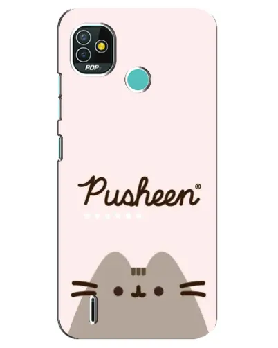 Чехол для TECNO Pop 4 LTE с картинкой «Pusheen логотип»