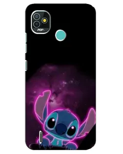 Чохол для TECNO Pop 4 LTE з картинкою «Неоновий Stitch»