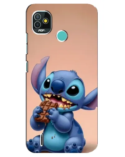 Чохол для TECNO Pop 4 LTE з картинкою «Стіч їсть шоколад»