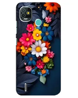 Чохол для TECNO Pop 4 LTE з картинкою «Квіткова феєрія»