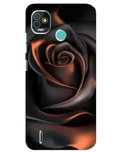 Чохол для TECNO Pop 4 LTE з картинкою «Шовкова чорна троянда»