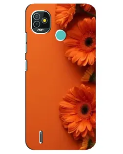 Чохол для TECNO Pop 4 LTE з картинкою «Помаранчеві гербери»
