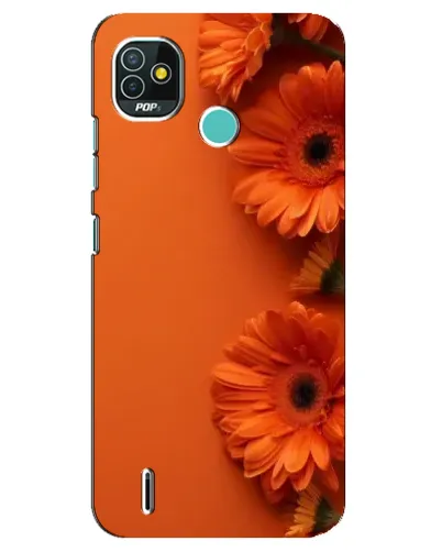 Чохол для TECNO Pop 4 LTE з картинкою «Помаранчеві гербери»